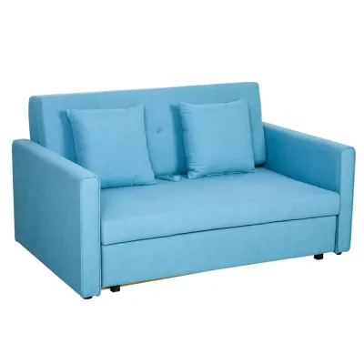Bäddsoffa 2-i-1 Soffa Svart av Polyester 65 x 77 x 80 cm