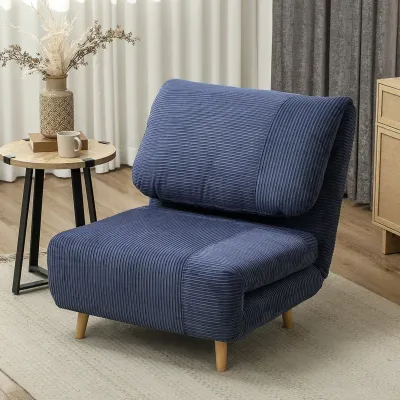 Bäddsoffa Stolsäng 2-i-1 Blå av Manchester 82 x 89 x 83 cm