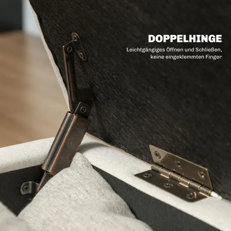 Bänk Förvaringsbänk Krämvit av Skum 107 x 50 x 44 cm