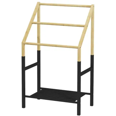 Bänk Förvaringsbänk Svart av Linnelook 100 x 40 x 44 cm