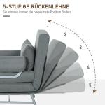 Stoppad Fåtölj Konverterbar till Gästsäng, Ergonomisk, Mörkgrå