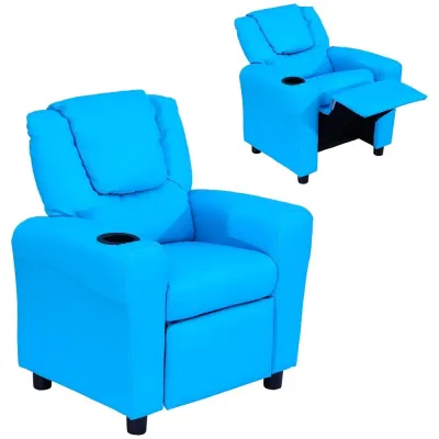 Barnfåtölj med Liggfunktion Minisoffa 62 x 52 x 69 cm