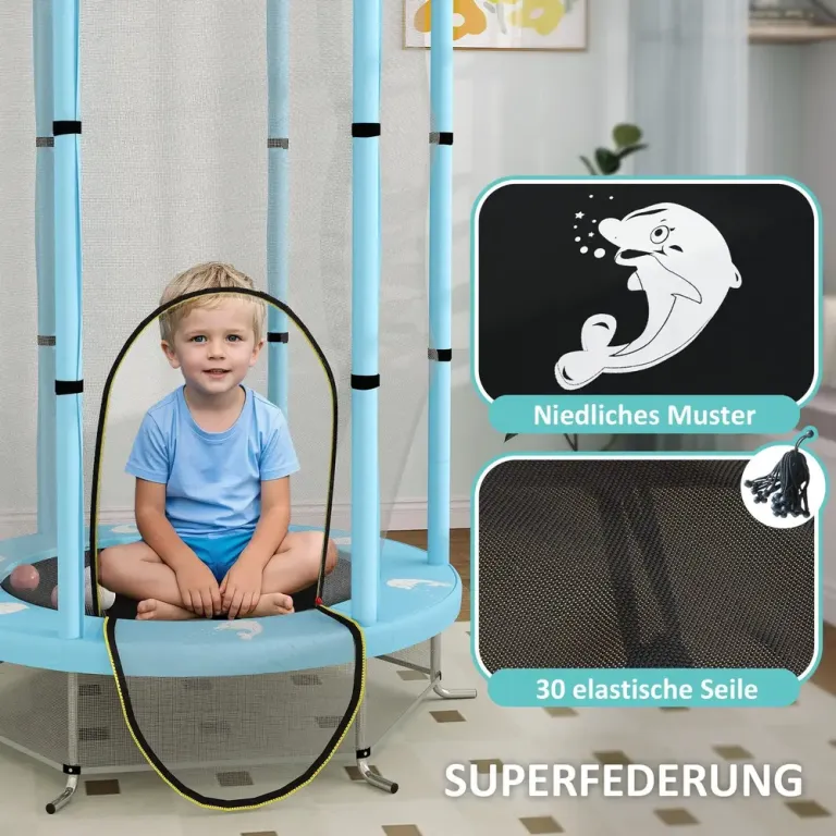 Barnstudsmatta med Skyddsnät - och Utomhusbruk 3-6 År