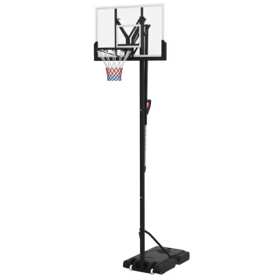 Basketkorg Basketstativ Svart av Stål 295-365 cm