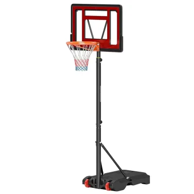 Basketstativ Basketkorg Svart av Stål och Plast 160-210 cm