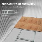 Verktygsbod Trädgårdsbod Redskapsbod Skjutdörr Ventilationsfönster Stål Ljusgrön 280 X 130 X 172 Cm