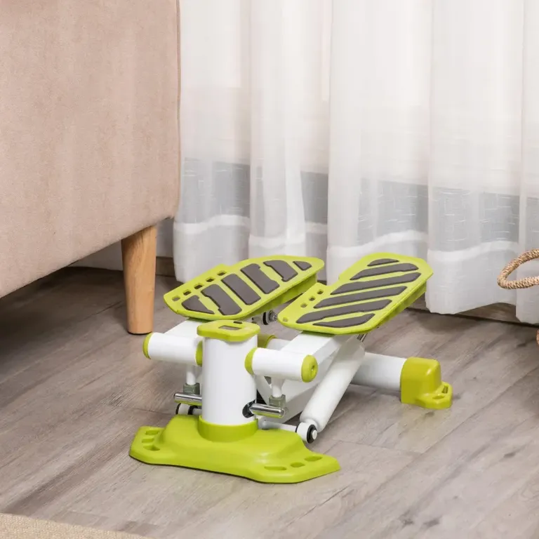Mini-Stepper med LCD-Display och Hydraulik, Vit och Gul