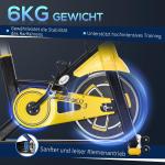 Motionscykel med Remdrift, Justerbar Cykeltränare med LCD-Display, Effektiv Träningsmaskin i Stål för Hemmafitness, Svart, 50 x 100 x 101-113 cm