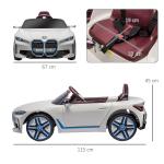 Barnelbil BMW Licensierad Vit av Plast och Metall för Barn 3-5 År med Fjärrkontroll och MP3 Spelare Strålkastare Hastighet 3-5 km/h