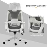 Ergonomisk Kontorsstol med Massage, Bekväm Skrivbordsstol med Hög Rygg och Värme, Avslappnande Arbetsstol för Hemmakontor, Blå