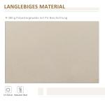 Infällbar Markis med Handvev, Metallram, Polyester, Vit + Beige, 3,95 x 2,45 m