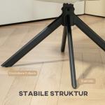 Fåtölj Snurrbar Elegant Gräddvit Tyg för Sovrum och Lounge Modern Design med Vadderad Sits Stabil 120 kg