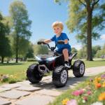Elektrisk Quad för Barn 24V med 4 Hjul, Strålkastare, USB, MP3, 6,5 km/h, 3-8 År