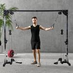Crossover Fitness Rack med Kabeldragsystem, för 1–2 Personer, Stål, Plast, Svart
