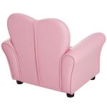 Barnsoffa, Barnfåtölj, Hjärtformad Minisoffa, Rosa, 59 x 41,5 x 49 cm