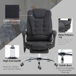 Kontorsstol Skrivbordsstol Ergonomisk med Massagefunktion Svart av Konstläder för Kontor Datorstol med Liggfunktion och Fjärrkontroll