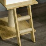 Klösträd Golv-till-Tak, Justerbar Klösmöbel med Koja och Hängmatta, Aktivitetscenter för Katter som Sparar Plats, Ljusbrun/Beige, 240-260 cm