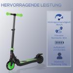 Elsparkcykel med 120 W Motor och 6 km Räckvidd för Barn från 6 År Hållbar och Säker Grön och Vit Plast och Metall max 8 km/h