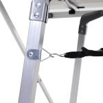 Campingbord Prisvärd Silver Aluminium för Picknick och Camping med Höjdjustering och Praktisk Bärväska för Resor 120 x 69 x 59-78 cm