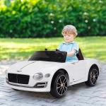 Barnbil Elbil Bentley GT Licensierad med Fjärrkontroll och 2 X 390 Motorer Lyxig Leksak Vit 108 X 60 X 43 Cm