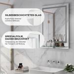 Badrumsspegel Väggspegel Silver av Glas för Badrum LED Belysning med Touch och Anti-Imma 70 x 50 cm