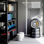 Redskapsbod och Geräteschuppen med Golv och Låsbara Dörrar samt Ventilation och Fönster Hållbar och Stabil Grå Plast med Trälook för Trädgården