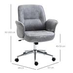 Ergonomisk Kontorsstol XXL, Robust Skrivbordsstol med Hög Rygg och Gungfunktion, Bekväm Arbetsstol för Långa Dagar, Ljusgrå, 120 kg