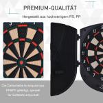 Elektronisk Darttavla med Röstmeddelanden, LED-skärmar, 6 Dart, 26 Spel och 185 Varianter, Dartmaskin med Dörr, för upp till 8 Spelare