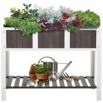 Planteringsbord i Granträ med Hylla, Praktiskt Trädgårdsbord för Balkong och Terrass, Arbetsbänk för Odling och Växtvård, Natur, 119 x 57 x 89 cm