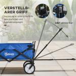 Handvagn Vikbar 360° Trädgårdsvagn Transportvagn Strandvagn Stålram Oxford 93 X 49 X 75-100 Cm