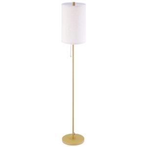 Golvlampa Stålampe med Linne Lampskärm och Stål Stativ Krämvit av Metall och Tyg för Sovrum Modern Lampa med E27 Sockel