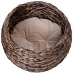 Kattkorg Kattgrotta Mörkbrun av Vattenhyacint för Vardagsrummet Mysig Sovplats för Katter Naturlig Design Bekväm och Dekorativ 50 x 42 x 60 cm
