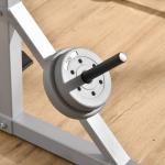 Set med 2 Hantelställ, 3 Nivåer, Höjdjusterbart, Stål, upp till 200 kg, Silver + Svart