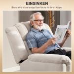 Powerlift Vilstol med Massagefunktion, Värmefunktion, Fotstöd och Sidoficka, Beige