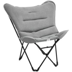 Hopfällbar Campingstol, Vadderad Utomhusstol, upp till 120 kg, för Trädgård, Camping och Strand