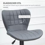 Barstol Bänkpallar Grå av Metall och Plast för Kök och Bar Set om 2 med Ryggstöd och Fotstöd Halkfri