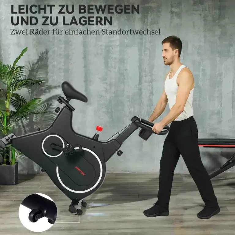 Motionscykel Träningscykel Liggande Ergometer Svart av Stål