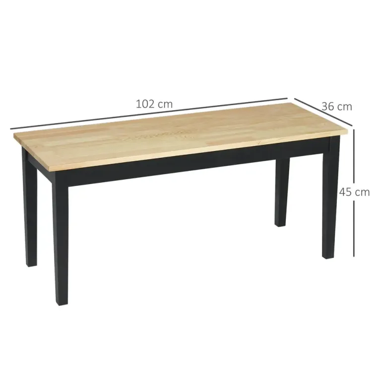 Sittbänk i Massiv Furu för 2 Personer Natur 102 x 36 x 45 cm