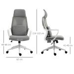Ergonomisk Kontorsstol med Massage, Bekväm Skrivbordsstol med Hög Rygg och Värme, Avslappnande Arbetsstol för Hemmakontor, Blå