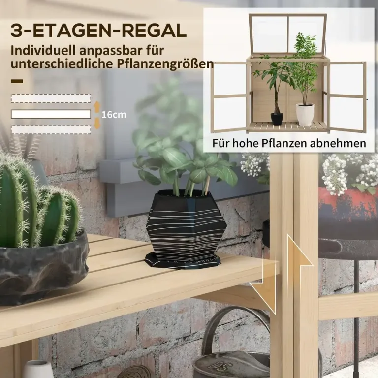Odlingskrage Växthus Kallbänk Natur av Trä O