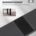 Bordsben Möbelfötter Set om 2 Svart av Stål Fyrkantiga Profiler för Soffbord och Matbord Bordslöpare DIY Projekt 60 x 72 cm