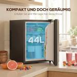 Minikylskåp Tyst Svart Metall för Kontor och Sovrum Justerbar Termostat 46 Burkar Kompakt Design 44 Liter 43x51x51,3 cm