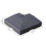 Parasollvikt 4-Pack 51 X 51 X 12 Cm upp till 130 Kg Kan Fyllas med Sand eller Vatten HDPE Plast Svart