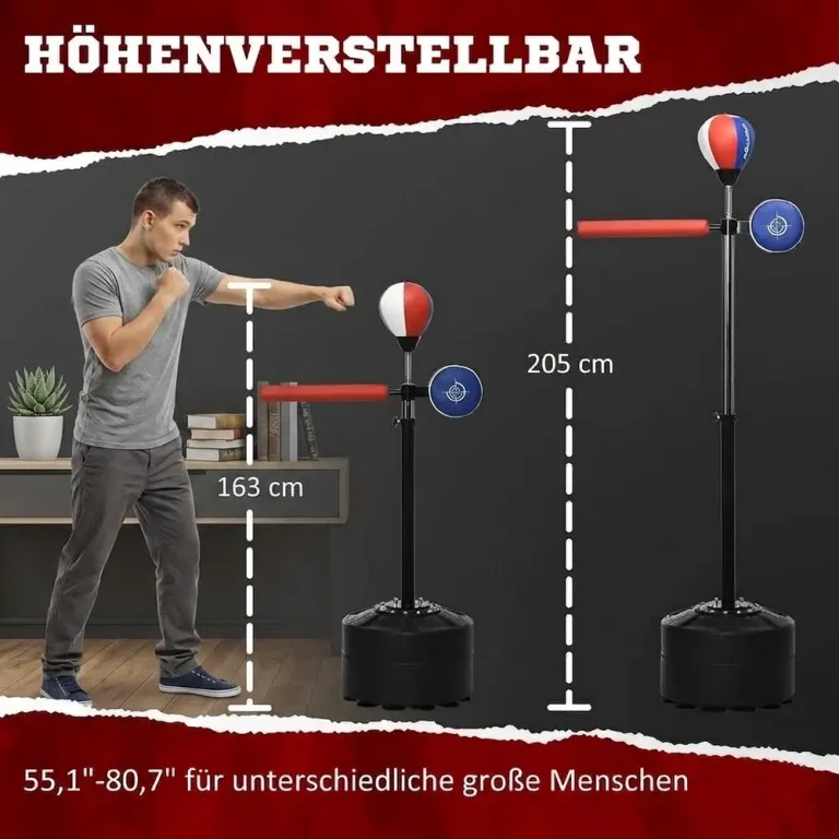 Boxningsställning med Speedball & Reflexstång