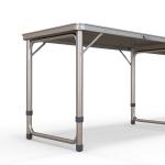 Beer Pong Bord Campingbord Svart av Aluminium för Trädgård och Balkong Hopfällbart och Höjdjusterbart Resebord 240 x 60 cm
