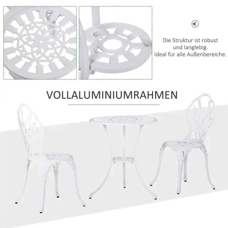 Sittgrupp för 2 Personer Matgrupp Trädgårdsmöbler 1 Bord