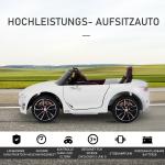 Barnbil Elbil Bentley GT Licensierad med Fjärrkontroll och 2 X 390 Motorer Lyxig Leksak Vit 108 X 60 X 43 Cm