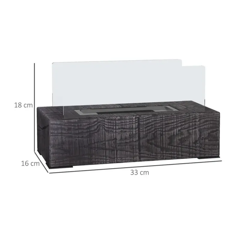 Bordskamin Bioetanolkamin Trälook 33 x 16 x 18 Cm