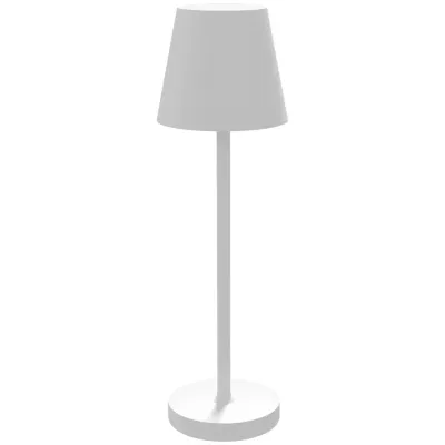 Bordslampa Vit av Metall Uppladdningsbar USB