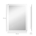 LED-badrumsspegel med Touch Switch, Vit